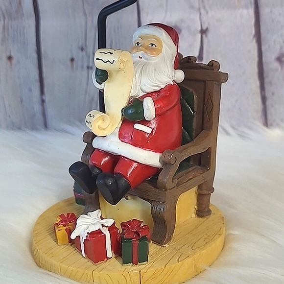 Yankee Candle Christmas Holiday Santa Claus Resin Tea Light Candle Holder Lamp - Picture 9 of 15